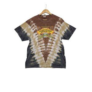 Sierra Nevada Pale Ale Brown Tie-Dye Short Sleeve T-Shirt Distressed Size LG
